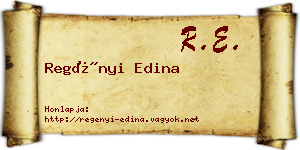 Regényi Edina névjegykártya